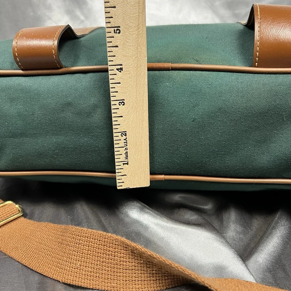 Polo Ralph Lauren Mens Bag Green Satchel Messenger Crossbody Travel Vintage 90s